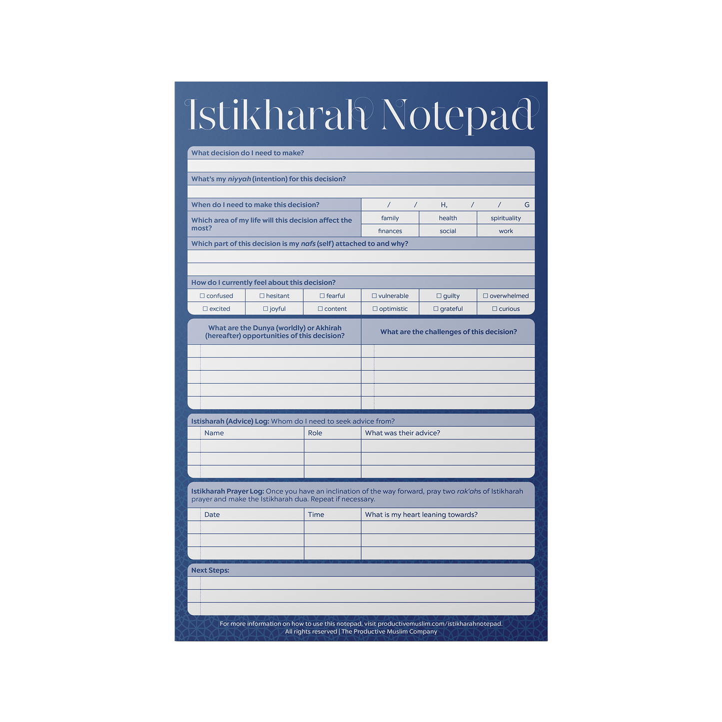 Istikharah Notepad